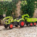 FALK Traktor CLAAS AVEC Zielony na Pedały z Przyczepką od 3 Lat