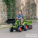 FALK Traktor CLAAS AVEC Zielony na Pedały z Przyczepką od 3 Lat