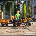 FALK Traktor Case IH Backhoe Pomarańczowy z Przyczepką Ruchoma Łyżka od 3 Lat