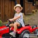 FALK Traktor Massey Ferguson Czerwony na Pedały z Przyczepką od 3 Lat