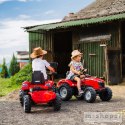 FALK Traktor Massey Ferguson Czerwony na Pedały z Przyczepką od 3 Lat