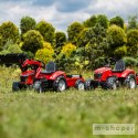 FALK Traktor Massey Ferguson Czerwony na Pedały z Przyczepką od 3 Lat