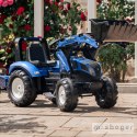 FALK Traktor New Holland Niebieski na Pedały z Przyczepką od 3 Lat