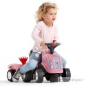 FALK Traktorek Baby Girly New Holland Różowy z Przyczepką + akc. od 1 roku