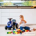 FALK Traktorek Baby New Holland Niebieski z Przyczepką + akc. od 1 roku