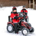 FALK Traktorek Czerwony Valtra S4 na Pedały z Przyczepką od 3 Lat