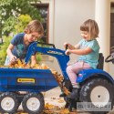 FALK Traktorek New Holland na Pedały Niebieski z Przyczepką od 3 Lat