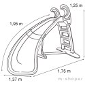 FEBER Zjeżdżalnia Ogrodowa z Zakręconym Ślizgiem Wodnym 195 cm