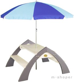 AXI Drewniany Wielofunkcyjny Zestaw Stół + Ławeczki + Parasol