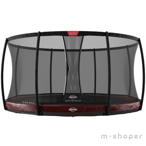 BERG Trampolina Elite InGround 380 cm z Siatką Safety Net Deluxe Czerwona