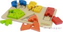 Drewniane Puzzle Dla Dzieci Nauka Kształtów Figury Geometryczne Masterkidz Montessori