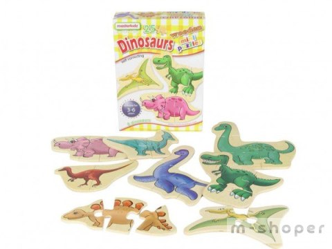 MASTERKIDZ Drewniane Puzzle Dinozaury