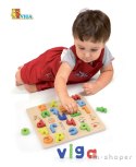 Puzzle Edukacyjne Drewniana Układanka Alfabet Literki Viga Toys