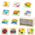 Viga Toys Puzzle drewniane 12 plansz