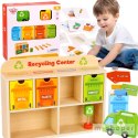 TOOKY TOY Drewniane Centrum Recyklingu Edukacyjny Sorter