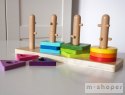 TOOKY TOY Sorter Kształtów z Kolorowymi Blokami Montessori