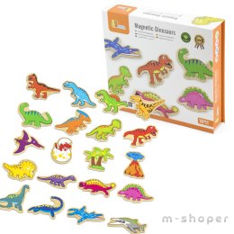 Magnesy Na Lodówkę Drewniane Dinozaury Viga Toys 20 szt