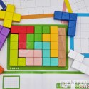 Tooky Toy Układanka Klocki Tetris 10 Poziomów Trudności 22 el.