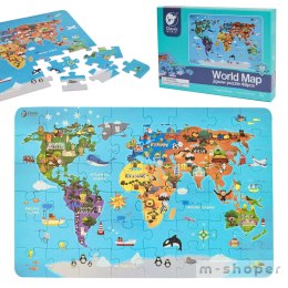 CLASSIC WORLD Puzzle Mapa Świata Kontynenty 48 el.