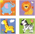 Drewniana Klocki układanka logiczna Puzzle Viga Toys Zoo 9 elementów Montessori