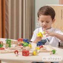 Drewniany zestaw konstrukcyjny Viga Toys 53 elementy w skrzynce Montessori