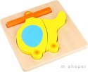 TOOKY TOY Puzzle Układanka Montessori Grube Klocki Helikopter 4 el.