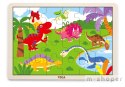 VIGA Drewniane Puzzle Dinozaury 24 Elementy