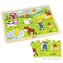 VIGA Drewniane Puzzle Farma 24 Elementy