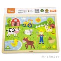 VIGA Drewniane Puzzle Farma 24 Elementy