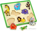 VIGA Drewniane Puzzle Zwierzęta z ZOO Układanka