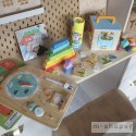 Tooky Toy Edukacyjne Pudełko Montessori Układanka Liczydło Tablica Pogody 6w1 od 3 Lat