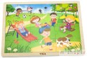 VIGA Drewniane Puzzle Plac Zabaw 24 Elementy