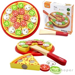 Drewniana Pizza do krojenia z dodatkami Viga Toys