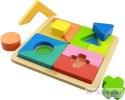 Drewniane Puzzle Geometryczne 12 Elementów Masterkidz Montessori