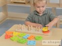 MASTERKIDZ Drewniany Sorter Kształtów Kolorowe Klocki Montessori