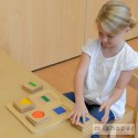 MASTERKIDZ Sensoryczny Sorter Drewniany Kształty i Kolory Montessori