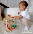 TOOKY TOY Drewniana Przebijanka Wbijanka 2w1 Instrument Muzyczny Zwierzątka z Cymbałkami Wiewiórka