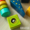 TOOKY TOY Drewniane Klocki Sensoryczne Układanka Multifunkcyjna Kształty Dźwięk Dotyk 12 el.