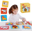 TOOKY TOY Drewniane Klocki Układanka Montessori Puzzle Zestaw 34 El. + 6 Planszy