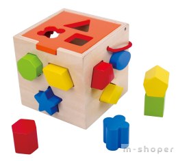 TOOKY TOY Drewniany Sorter Kształtów Kostka Edukacyjna