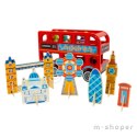 TOOKY TOY Drewniana Zabawka Autobus London Bus z Pasażerami