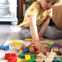 TOOKY TOY Drewniane Kolorowe Klocki Do Układania Figury Montessori