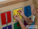 MASTERKIDZ Tablica Ścienna Otwieranie I Zamykanie Zamków Suwaki Guziki Montessori