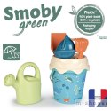 SMOBY GREEN Wiaderko z akcesoriami do piasku i konewką z bioplastiku