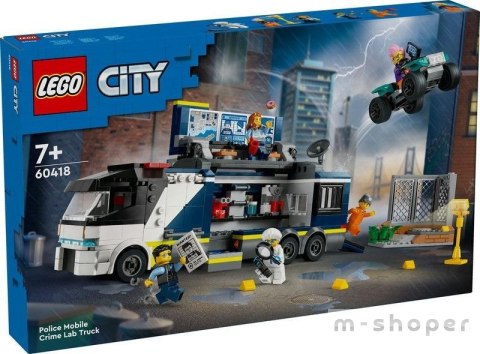 Lego CITY 60418 Policyjna ciężarówka z laborato...