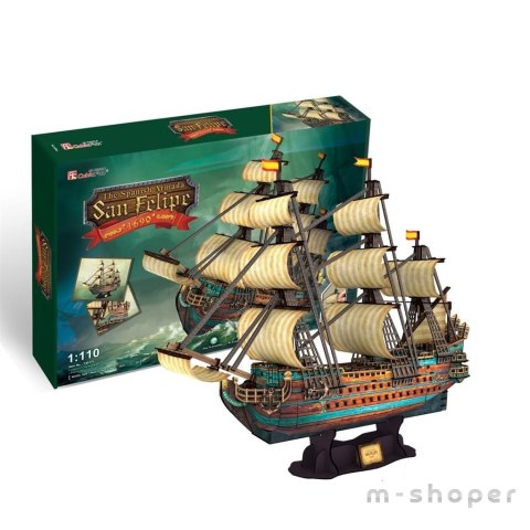 Puzzle 3D Żaglowiec San Felipe XL