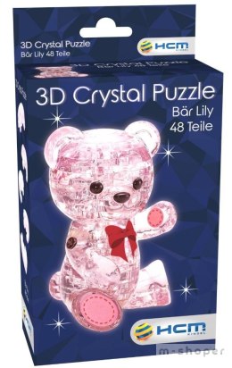 Crystal puzzle Miś Lily różowy