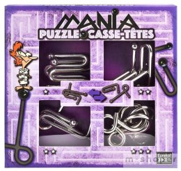 Łamigłówki metalowe 4 szt Puzzle mania fiolet G3