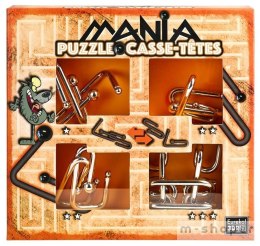 Łamigłówki metalowe 4szt Puzzle mania pomarańcz G3