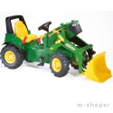 ROLLY TOYS John Deere Traktor na Pedały z Łyżką + Kamizelka Odblaskowa dla Dzieci Gratis